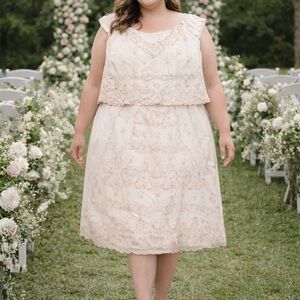 Elegant Cream Lace Dress